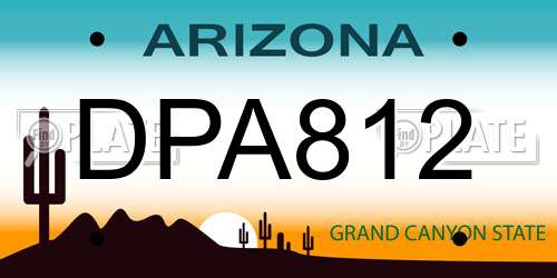 DPA812 Arizona License Plate