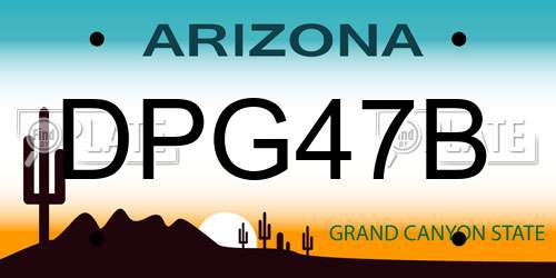 DPG47B Arizona License Plate