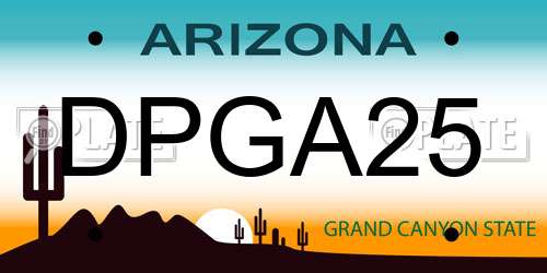 DPGA25 Arizona License Plate
