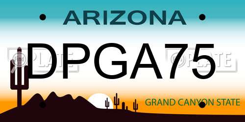 DPGA75 Arizona License Plate