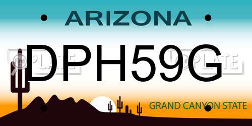 DPH59G Arizona License Plate