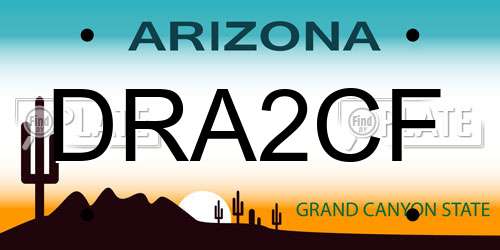 DRA2CF Arizona License Plate