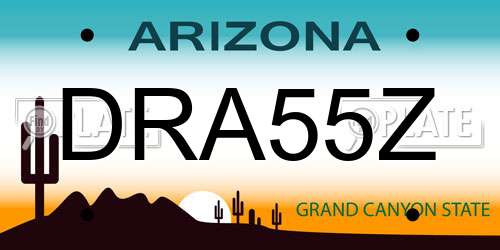 DRA55Z Arizona License Plate