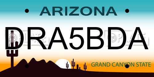 DRA5BDA Arizona License Plate