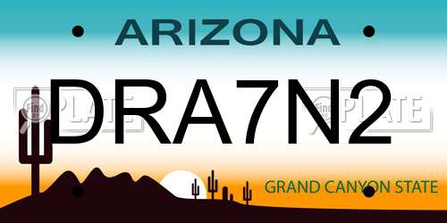 DRA7N2 Arizona License Plate