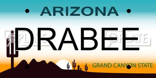 DRABEE Arizona License Plate