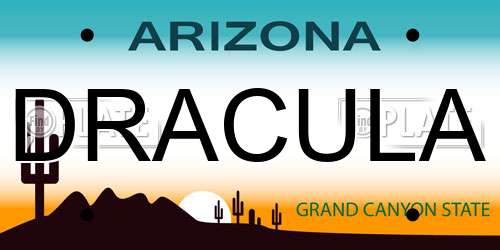 DRACULA Arizona License Plate