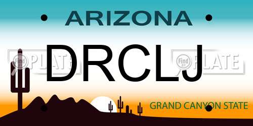 DRCLJ Arizona License Plate