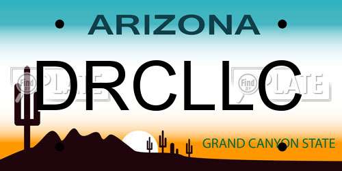 DRCLLC Arizona License Plate