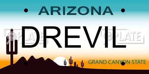 DREVIL Arizona License Plate