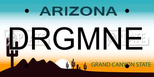 DRGMNE Arizona License Plate