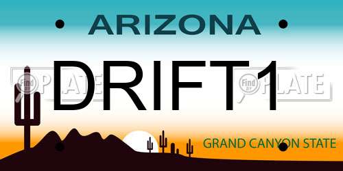 DRIFT1 Arizona License Plate