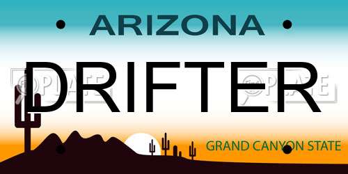 DRIFTER Arizona License Plate