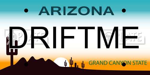 DRIFTME Arizona License Plate