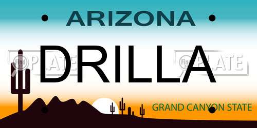 DRILLA Arizona License Plate