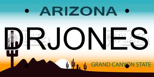 DRJONES Arizona License Plate