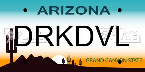 DRKDVL Arizona License Plate