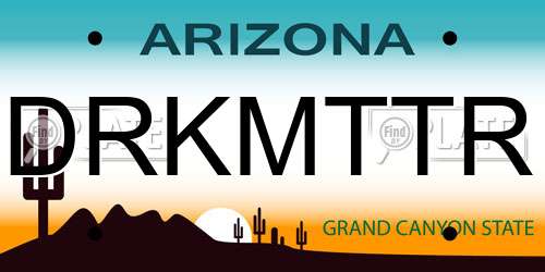DRKMTTR Arizona License Plate