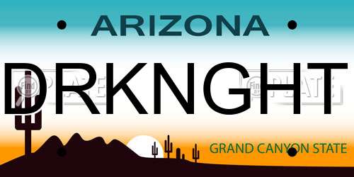 DRKNGHT Arizona License Plate