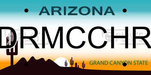 DRMCCHR Arizona License Plate