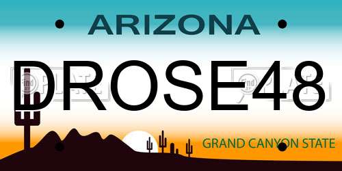 DROSE48 Arizona License Plate