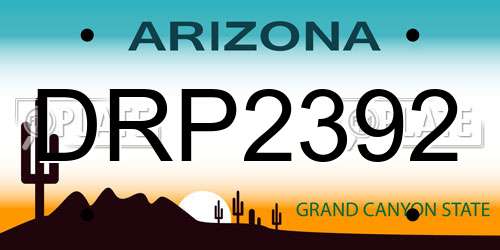 DRP2392 Arizona License Plate