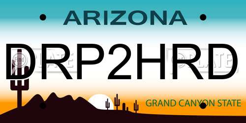 DRP2HRD Arizona License Plate