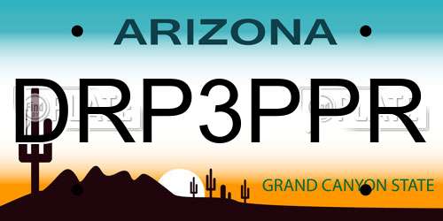 DRP3PPR Arizona License Plate