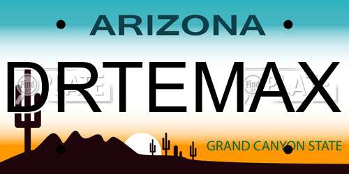 DRTEMAX Arizona License Plate