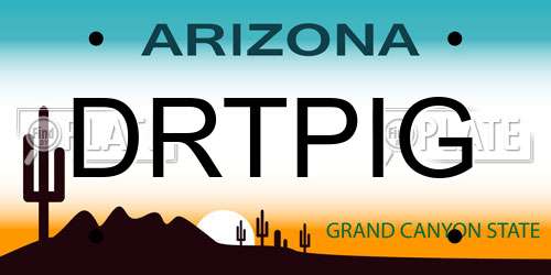 DRTPIG Arizona License Plate