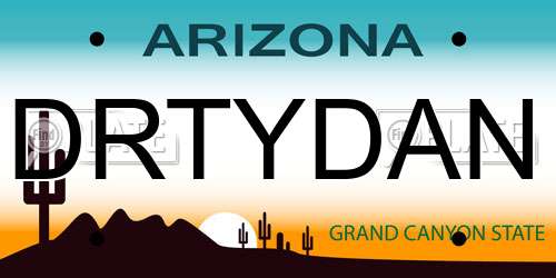 DRTYDAN Arizona License Plate