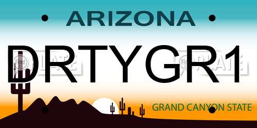 DRTYGR1 Arizona License Plate