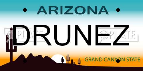 DRUNEZ Arizona License Plate
