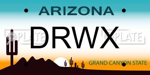 DRWX Arizona License Plate