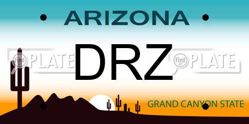 DRZ Arizona License Plate