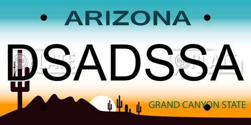DSADSSA Arizona License Plate