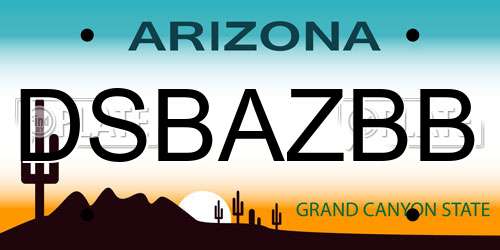 DSBAZBB Arizona License Plate