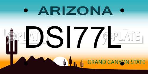 DSI77L Arizona License Plate