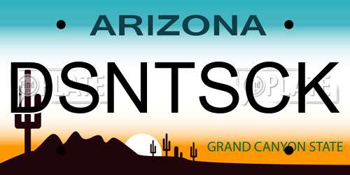 DSNTSCK Arizona License Plate