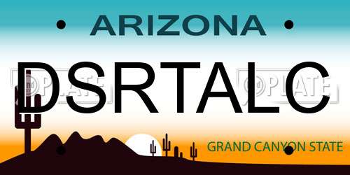 DSRTALC Arizona License Plate