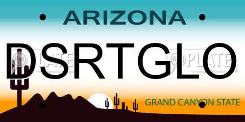 DSRTGLO Arizona License Plate