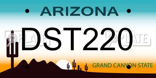 DST220 Arizona License Plate