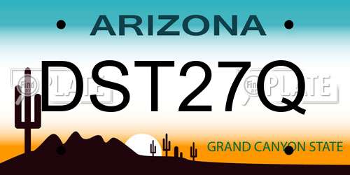 DST27Q Arizona License Plate