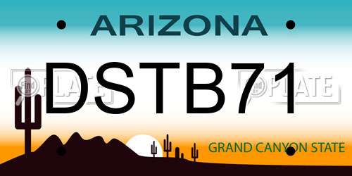 DSTB71 Arizona License Plate