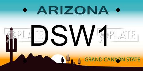 DSW1 Arizona License Plate