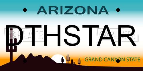 DTHSTAR Arizona License Plate