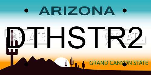 DTHSTR2 Arizona License Plate