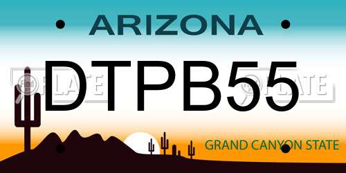 DTPB55 Arizona License Plate
