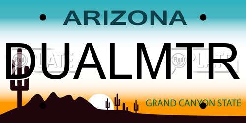 DUALMTR Arizona License Plate