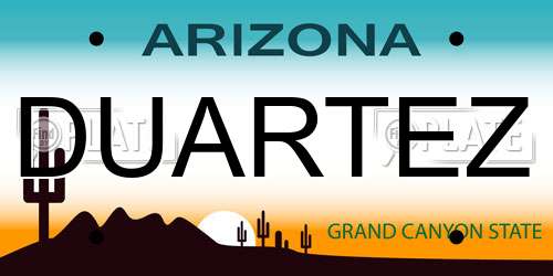 DUARTEZ Arizona License Plate